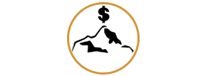 Mountain with Dollar Sign Icon